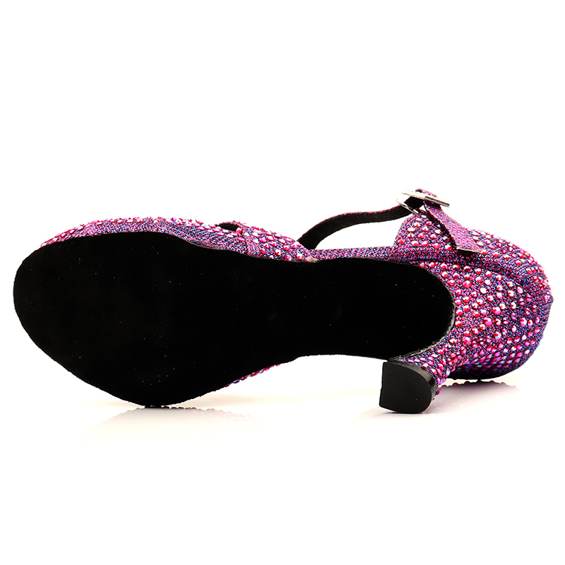 Cheap Women Party Dance Shoes Satin Shining Rhinestones Dace Design Ballroom Satin Shoes