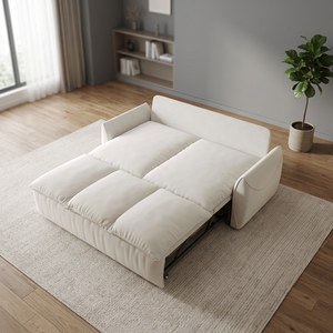 <b>3</b>-Seater Foldable Convertible Reclining Sleeper <b>Sofa</b> <b>2</b>-in-<b>1</b> Pillow Blanket <b>Set</b> Storage Multi-Functional Velvet Living Room - Product Image 4