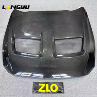 LANGyu 2024+ Pièces et accessoires automobiles, capot avant en fibre de carbone sèche style Mustang GTD pour Ford Mustang, couvre-capot