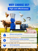 Machine à granulés d'aliments pour bétail à grains mélangés, granulateur d'aliments composés, équipement professionnel pour la fabrication d'aliments pour bovins, ovins et porcins