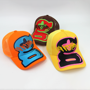Cappello da Camionista di Alta Qualità con Ricamo 3D Grande, Design a Due Tonalità con Rete Strutturata, Marca Streetwear Sportiva Unisex - Product Image 6