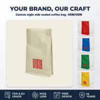 Sachet d'emballage de café de qualité alimentaire supérieure avec soufflet latéral, valve de dégazage, poche zippée refermable en Mylar pour aliments pour animaux de compagnie