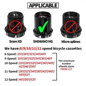 OEM/ODM BUCKLOS <span class=keywords><strong>Cassette</strong></span> de vélo 8-11 vitesses <span class=keywords><strong>Cassette</strong></span> de vélo de <span class=keywords><strong>montagne</strong></span> 32T 34T 36T 42T 46T 50T 52T VTT roue libre <span class=keywords><strong>pour</strong></span> moyeu HG - Product Image 2