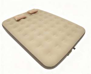 Matelas pneumatique <span class=keywords><strong>gonflable</strong></span> floqué avec pompe rechargeable pliable pour le camping à la maison - Product Image 1