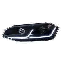 DBH Upgrade LED-Scheinwerfer für Polo 2019-2022 mit sequenziellem Blinker, Bi-LED-Projektor, 100W, 10000lm, 6000K, Plug-and-Play