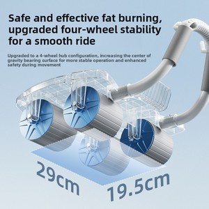 <span class=keywords><strong>Rueda</strong></span> de Entrenamiento <span class=keywords><strong>Abdominal</strong></span> de Cuatro Ruedas <span class=keywords><strong>con</strong></span> Rebote Automático, Temporizador Inteligente, Soporte para Codos, Material ABS Multifuncional - Product Image 3