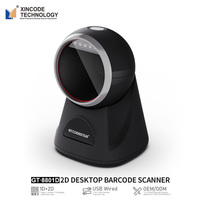 Xincode OEM filaire 1D 2D Barcod lecteur automatique identifier Qr Code capteur de bureau Code à barres Scanner de codes à barres pour le paiement en magasin