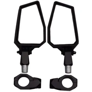 GOOFIT — rétroviseur de moto 44mm, 2 pièces, rechange pour UTV SxS RZR Mirror ATV Quad Bike, noir