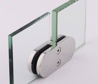 Toption Pince à verre en acier inoxydable robuste en forme de D à 180 degrés, résistante à l'eau et à la rouille, pour escalier extérieur et balcon