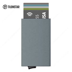 TILONSTAR TVC100 accepte le logo personnalisé étui pour carte de crédit RFID en aluminium mince Pop Up portefeuille en métal - Product Image 2