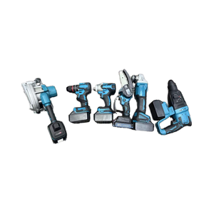 Wholesale 6-in-1 High-Torque 18V Cordless Power Tool <strong>Set</strong> Rechargeable <strong>Ratcheting</strong> <strong>Spanner</strong> Angle Grinder Impact Hard Case OEM - Product Image 2