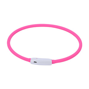 USB قابلة لإعادة الشحن سيليكون LED Pet طوق متوهج 4 وضع الإضاءة Cuttable 6-8h بطارية متعددة الألوان عاكس للماء الكلب الحيوان - Product Image 5