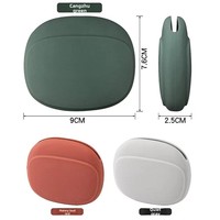 Étui en silicone portable pour écouteurs, câbles, chargeurs, organiseur en silicone pour petits objets, sac de rangement