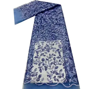 Produsen Kain Brokat Gaun Anak Mewah Tersedia dengan Payet Daun Jala Bordir Gaya Tradisional Romantis Mewah - Product Image 5