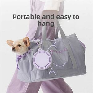 Bol double pliable en silicone écologique et portable pour chiens et chats, idéal pour les promenades et les voyages en extérieur, pour l'eau et la nourriture - Product Image 3
