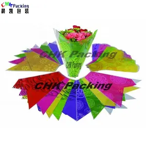 custom christmas fresh cut flower sleeve/ biodegradable flower bouquet sleeve  /flower pot bouquet flower sleeve for rose