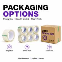 Ruban BOPP sensible à la pression de qualité supérieure pour la fermeture des cartons, écologique, qualité ingénieur, impression personnalisée - Transparent, bureau/école
