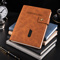 Carnet de notes en cuir PU avec logo personnalisé, reliure thermique, bouton-pression, emplacement pour stylo, 200 pages, journal d'affaires, cadeau d'entreprise, agenda de bureau
