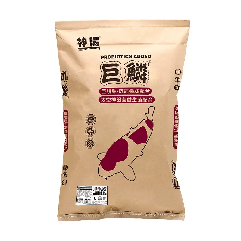 Fabricants d'aliments pour poissons Koi de poisson rouge de qualité supérieure Vente en gros Haute teneur en protéines Renforcer les écailles et les os 10kg Nourriture pour poisson Koi
