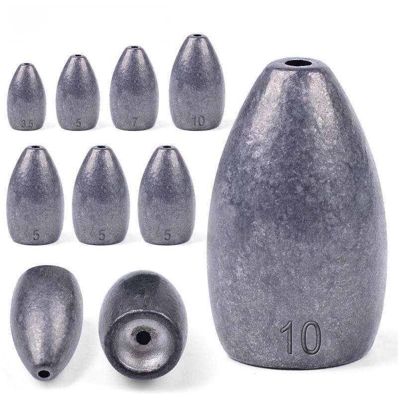 Wholesale 5g 7g 10g 10pcs/bag Fishing Weights Fly Tying Bass