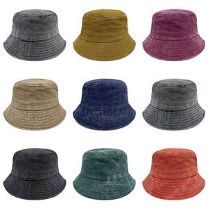 Logo tùy chỉnh thêu rửa đau khổ ngư dân cap retro cổ điển sờn rửa bông rộng vành rắn trống xô mũ - Product Image 1