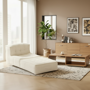 Nouvelles inventions chinoises 2026 : Canapé chaise longue contemporain en velours, une place, design peu encombrant, emballage compressé, MOQ 1 pièce - Product Image 1