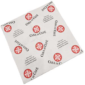 กระดาษไขสีขาวสำหรับห่ออาหารแบบสั่งทำพิเศษ พร้อมพิมพ์โลโก้ - Product Image 1