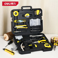 Deli Tool Box Home Use Set Multi-functional Hardware Screwdriver Wrench Repair Combination Electrician Bag Industrial Grade