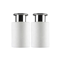 HONGYU 4 onces mat blanc verre Reed diffuseur bouteille 120ml capacité naturel Reed bâtons argent bouchons à vis bouchon en caoutchouc 4 oz
