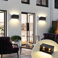 Applique murale LED intérieure extérieure Lumières de porche Maison Terrasses Porche Escalier Couloirs Lumières IP65 Étanche Capteur Applique murale