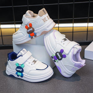 รองเท้าวิ่งลำลองสำหรับเด็กฤดูใบไม้ผลิ2025รองเท้าผ้าใบสีม่วงสีกากีสีน้ำเงินระบายอากาศได้สำหรับเด็กผู้ชายเด็กผู้หญิงดีไซน์การ์ตูนใหม่ขนาดเล็ก - Product Image 4