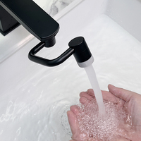 1080 pivotant bras robotique robinet pulvérisateur aérateur laiton noir économie d'eau robinet Extender chaud froid cuisine bassin robinet aérateur