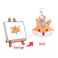 Porte-clés personnalisés en peluche douce, jouets en coton et en tissu en forme d'animaux, cadeau promotionnel, fabricant