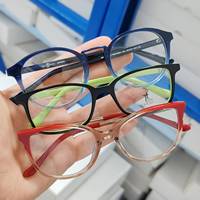 Monture optique en acétate solide de style étudiant, promotion haut de gamme, durable, légère, tendance, grande monture, usage quotidien