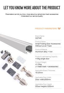 <span class=keywords><strong>Rail</strong></span> d'armoire à rouleaux pour armoire robuste roue pliante <span class=keywords><strong>coulissante</strong></span> en aluminium système en bois pliante intérieure quincaillerie de <span class=keywords><strong>porte</strong></span> pliante - Product Image 3