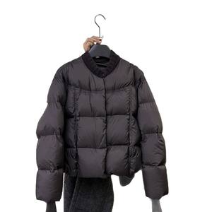 Parkas simples pour femmes de bureau, deux pièces, patchwork, court, pull femme, fin, chaud, tout-aller - Product Image 6