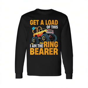 T-shirt à manches longues pour garçons I Am The Ring Bearer Monster Truck - Product Image 2