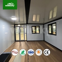 Casa Prefabricada Portátil Expandible WELLUCKY para Alquiler en Airbnb, Casa Contenedor Expandible Completamente Amueblada con Baño
