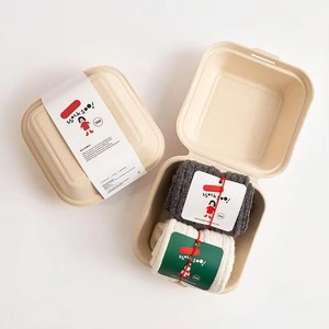 リサイクル紙段ボール環境にやさしい食品容器ランチボックススリーブファーストフード包装用パスタバーガーサラダランチボックス - Product Image 3