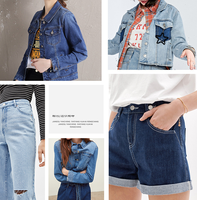 Lydia-tissu Denim pur 100% coton, Textiles et robes en jersey, vente en gros