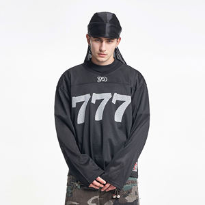 Magliette per gli uomini ritagliate Boxy stampate a sublimazione <span class=keywords><strong>T</strong></span>-<span class=keywords><strong>Shirt</strong></span> personalizzata Rugby calcio 250 300 Gsm maglia oversize a maniche lunghe - Product Image 2