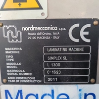 Machine de plastifieuse d'occasion, sans soudure, 1300 types, fabriqué en italie