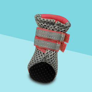 Chaussures pour chien personnalisées, orange et gris, respirantes, antidérapantes, semelle souple, protection des pattes de chien, résistantes à l'usure, pour l'été - Product Image 3