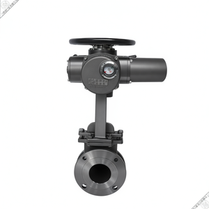 Actionneur électrique motorisé multi-tours de type régulation à bride ANSI en acier inoxydable COVNA, vanne à guillotine électrique à bride - Product Image 1