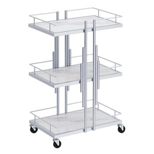Metal Design Hair Salon & Nail Shop Beauty <b>Trolley</b> with Lockable Wheels for Hospital and Home Office Use - Product Image 6
