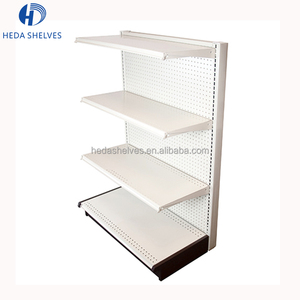 Servicio del OEM blanco color rojo display rack 5 capas supermercado estantes góndola de <span class=keywords><strong>farmacia</strong></span> - Product Image 4
