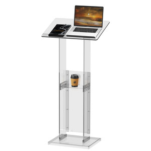 <span class=keywords><strong>Pupitre</strong></span> de présentation en acrylique transparent durable et moderne, détachable, pour les présentations, les écoles, les ateliers, les églises, les événements, support d'affichage - Product Image 2