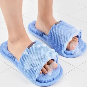 Chaussons de lavage des pieds en silicone antidérapants polyvalents pour brosse de nettoyage magique, exfoliation et massage, 1 pièce - Product Image 1