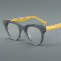Lunettes rondes ovales en acétate rétro MS YL6688 pour femmes, lunettes de vue bloquant la lumière bleue, monture de qualité supérieure