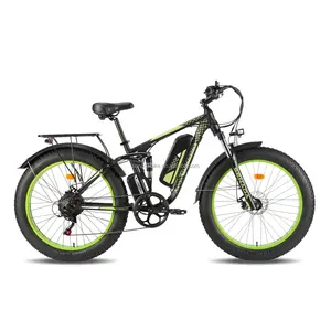 미국 RTS 듀얼 48V16AH 배터리 SHIMANO 7 속도 산악 Ebike 1200W 큰 힘 전기 자전거